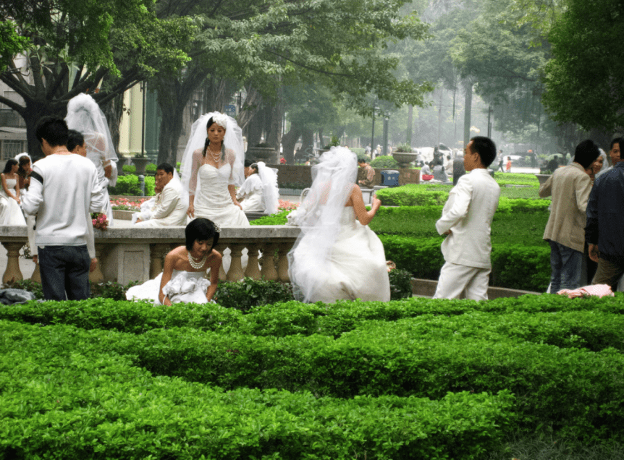 Préparation de mariages en Chine