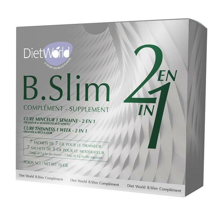 La cure minceur d'une semaine B.Slim 2 en 1(détox + modérateur d'appetit) vous aide à éliminer les kilos superflus avant les vacances d'été.