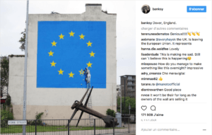 Banksy s'en prend cette fois-ci au Brexit dans sa dernière oeuvre