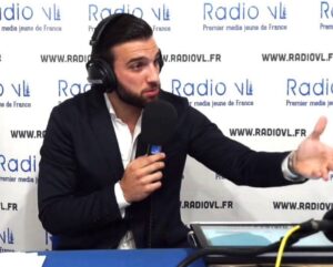 Aymeric Bonnery dans le studio Radio VL