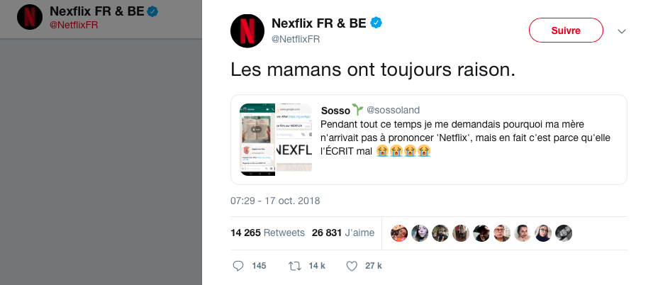 Un CM de Netflix change son nom en Nexflix