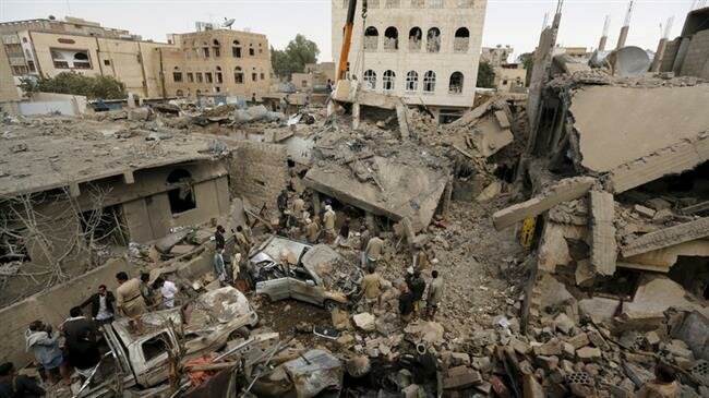 Ruines suite à un bombardement au Yemen