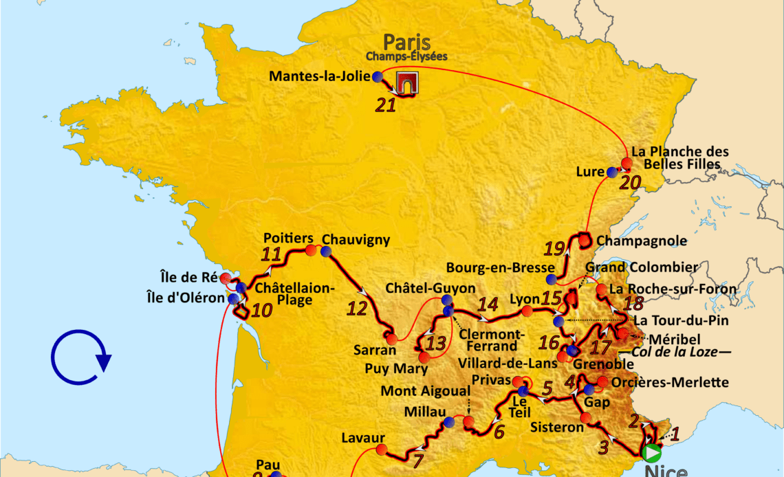 Route Of The 2020 Tour De France 1140x694 