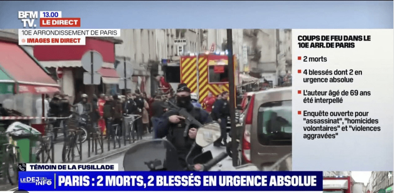 Fusillade à Paris que saiton sur les événements survenus près d'un