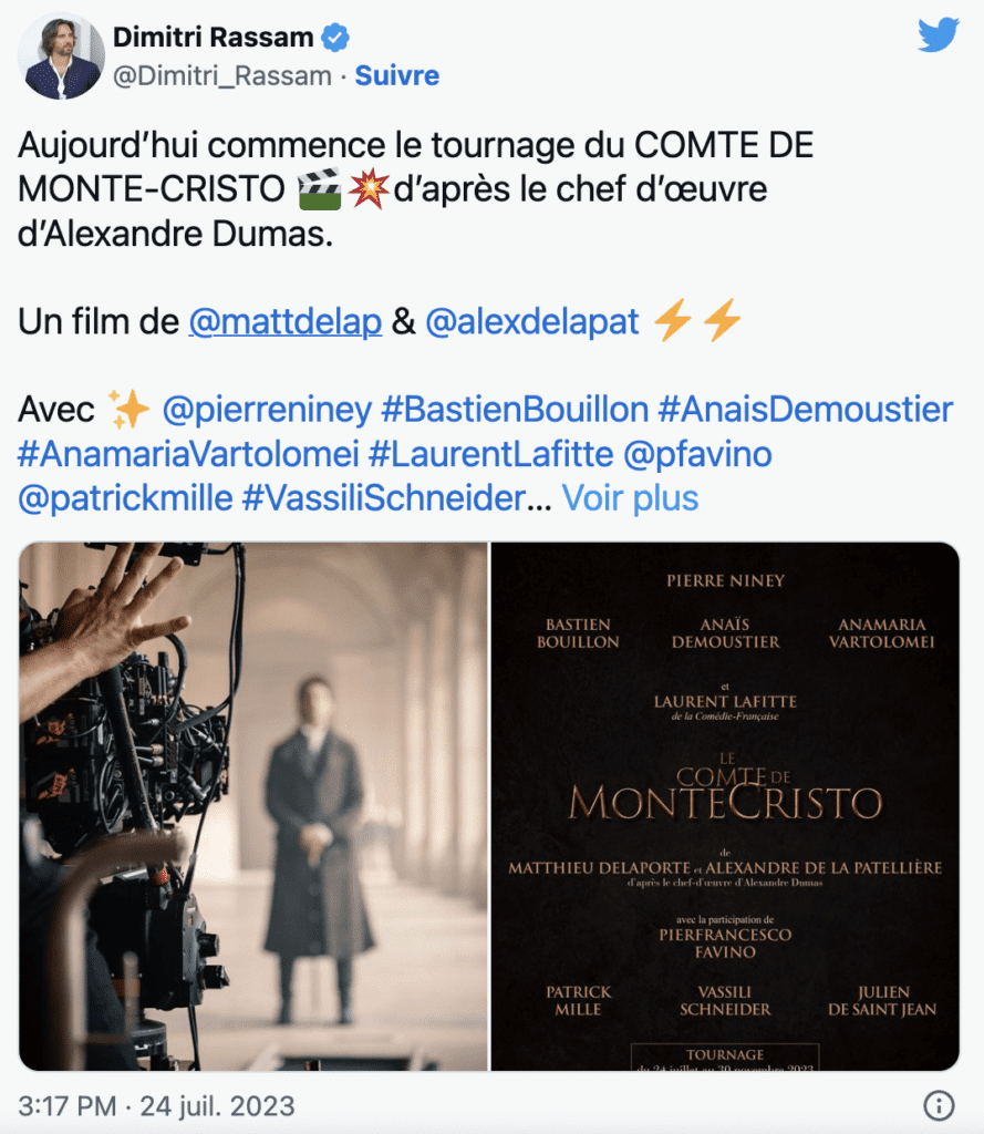 Le comte de Monte-Cristo : qui sera au casting du film adapté du célèbre  roman ? | VL Média