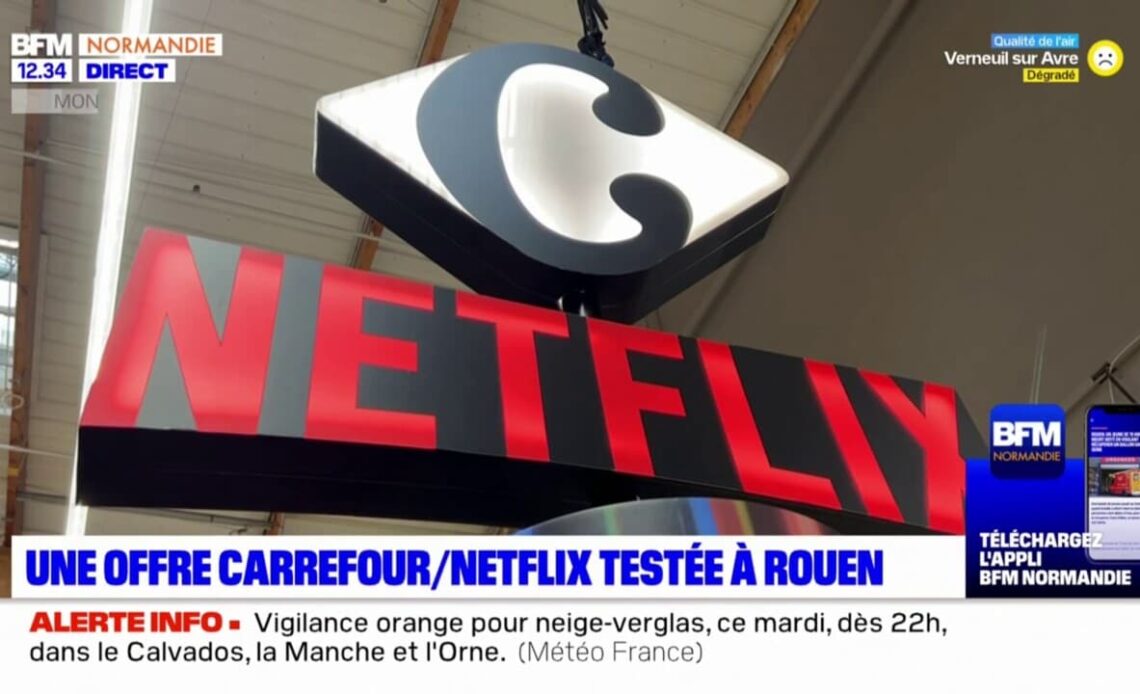 Partenariat lancé entre Netflix et Carrefour ©BFMTV