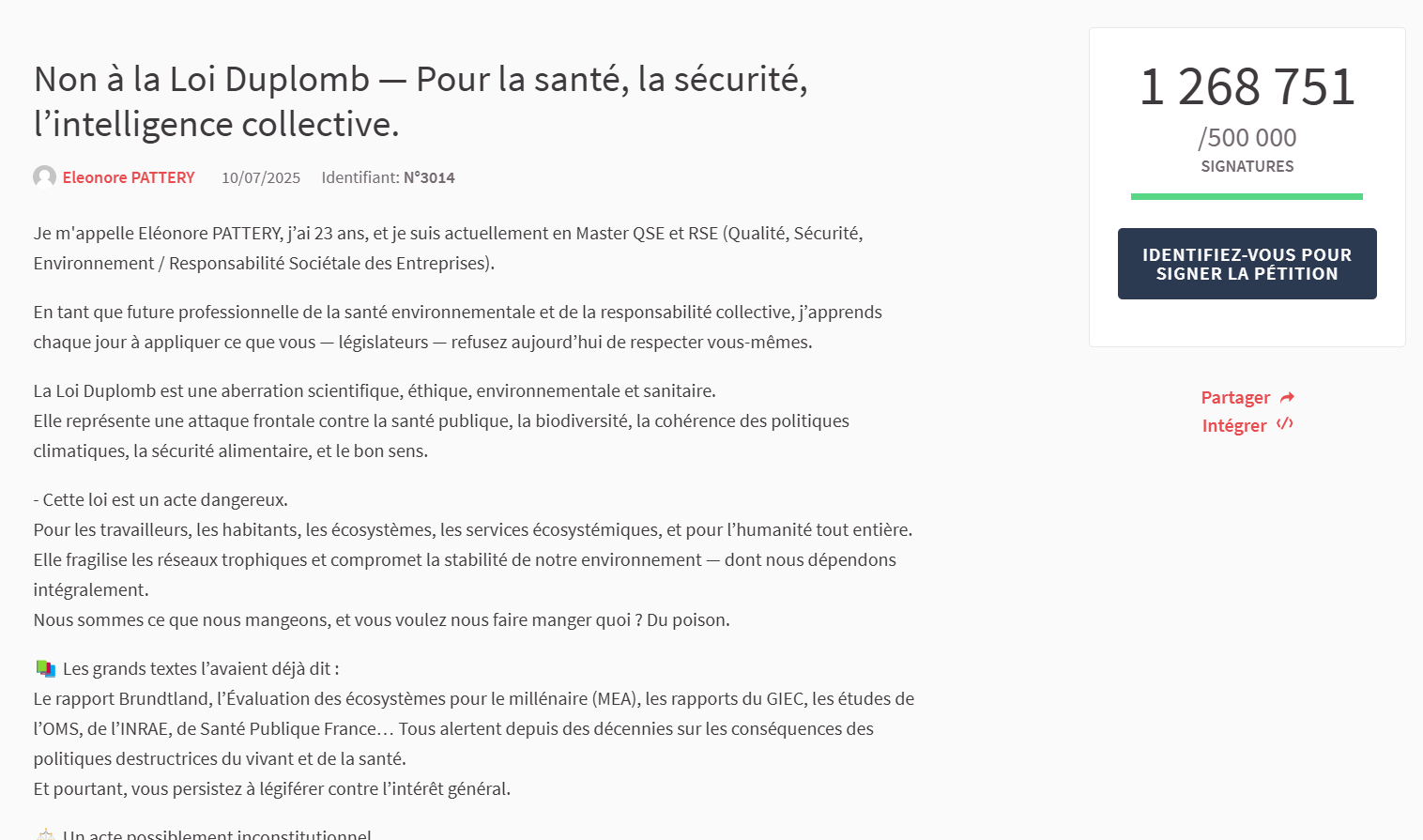 Est Ce Qu Une Pétition Peut Faire Changer Une Loi Votée