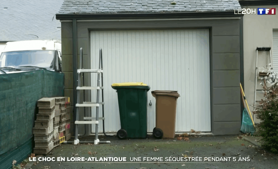 Le garage où la femme a été séquestré