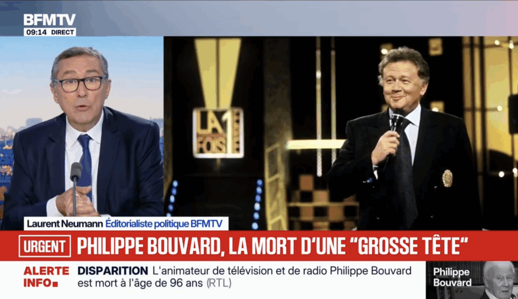 Philippe Bouvard, le mort d'une Grosse Tête (Capture d'écran BFM)
