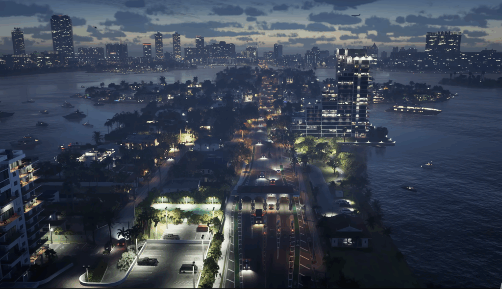 GTA 6 Image du jeu, la ville de nuit