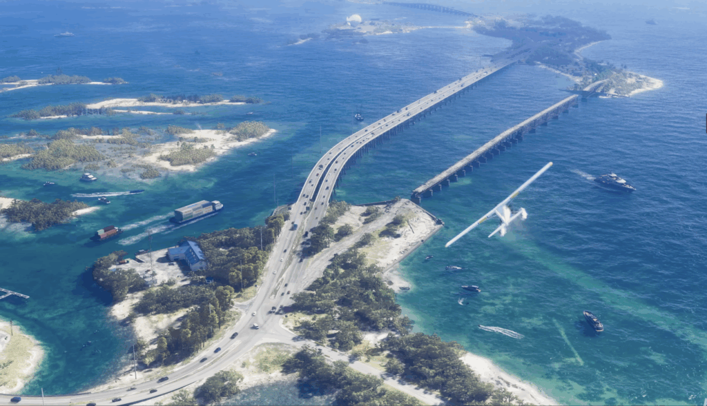 GTA 6 Image du jeu, le pont entre deux îles