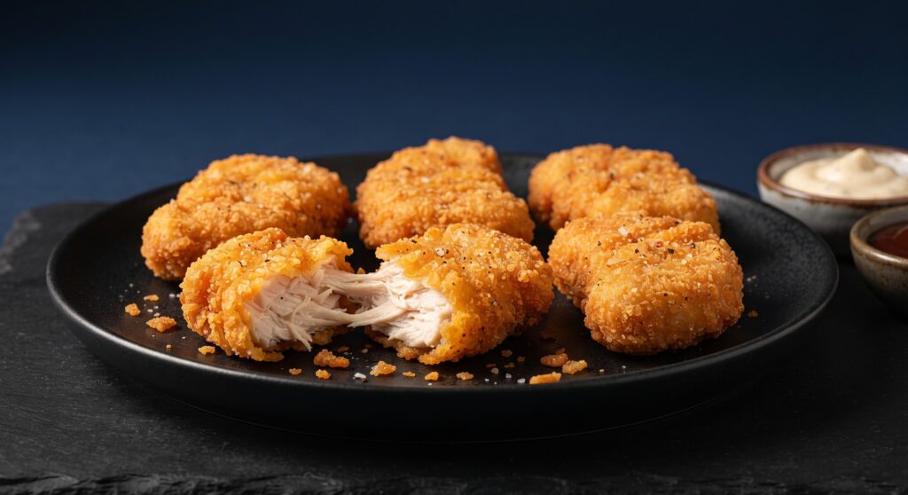 Nuggets sur une assiette